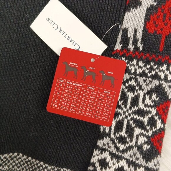 NWT CHARTER CLUB Christmas Dog Sweater XL Cotton Blend Multicolor - Picture 10 of 11